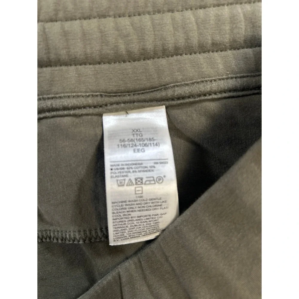Banana Republic Jogger Pants Mens XXL‎ Olive Green Cotton Blend Zipper Cuffs